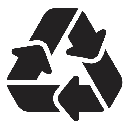 Recycling symbol - three arrows in the shape of a triangle